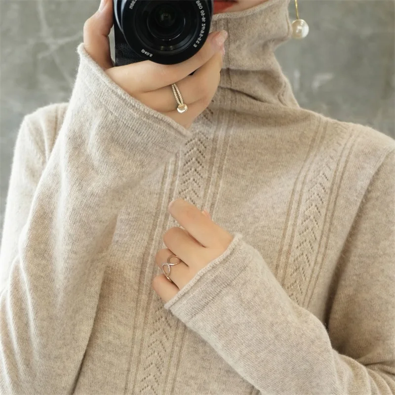 2020Autumn winter clothes Women New Cashmere Sweater Woman Knitted Sweater Fashion Turtleneck Women Loose Sweater Pullover Women