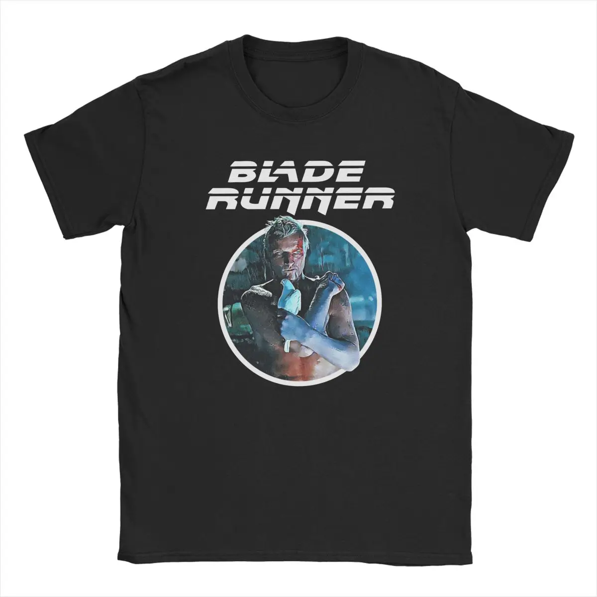 Blade Runner Retro Movie T Shirt for Men Pure Cotton Cool T-Shirts Crewneck Tees Short Sleeve Clothing Gift