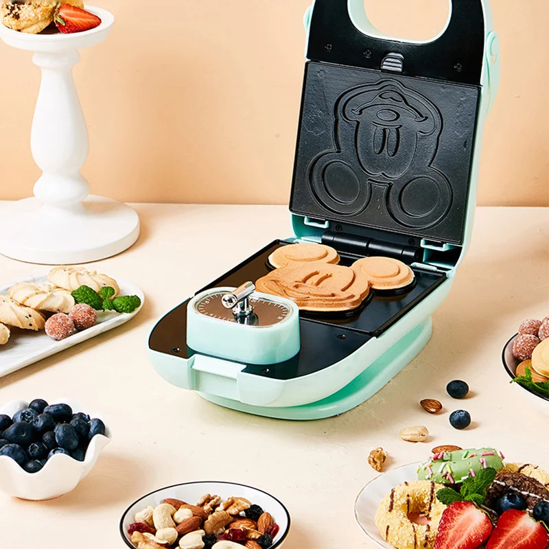 220V 650w Automatic Sandwich breakfast machine Cartoon Bakeware Waffle Maker Non-stick coating Timing Bread machine