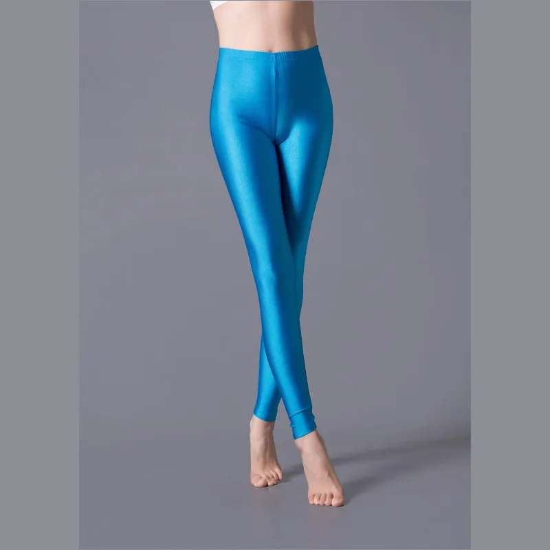 Shiny Leggings Women Thin Full Ankle Length LeggingsCasual Spandex Soft Multicolor Legging Stretch Pants Basic Leggings