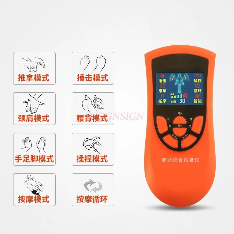 Electric Mini Digital Electronic Pulse Acupuncture Physiotherapy Massager Home Multi Function Dredge Meridian Massage Body Care