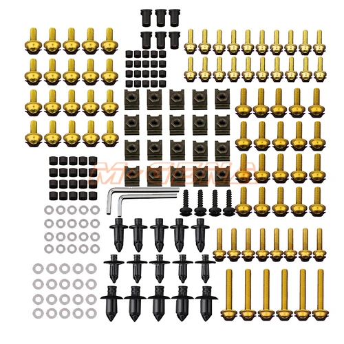 Imagen 1 del producto Kit de tornillos de perno de carenado de aluminio, accesorios para motocicleta, aptos para GSXR600/750/1000 K1 K2 K3 K4 K5 K6 K7 K8 K9 K11 2001-16, 186 Uds.