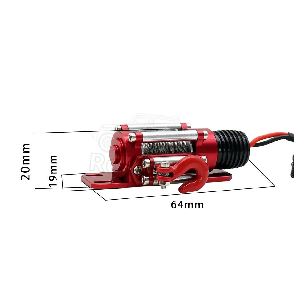 RC metalowy samochód stali nierdzewnej przewodowy automatyczne symulowane wciągarka do 1/10 gąsienica RC oś samochodu SCX10 II III RBX10 D110 D90