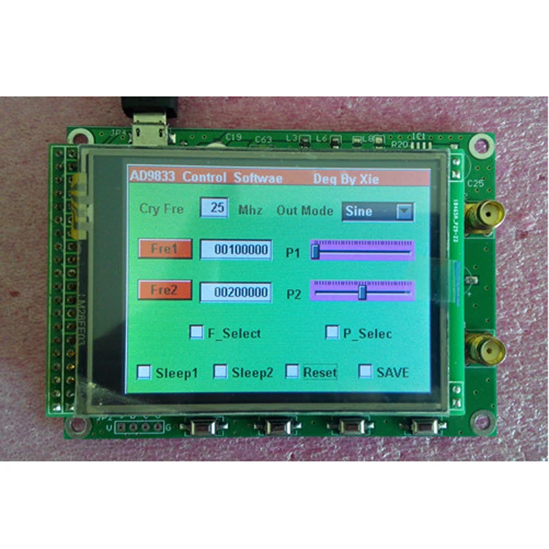 

AD9833 DDS signal source color screen module low-pass amplifier square wave triangle wave sine wave touch screen