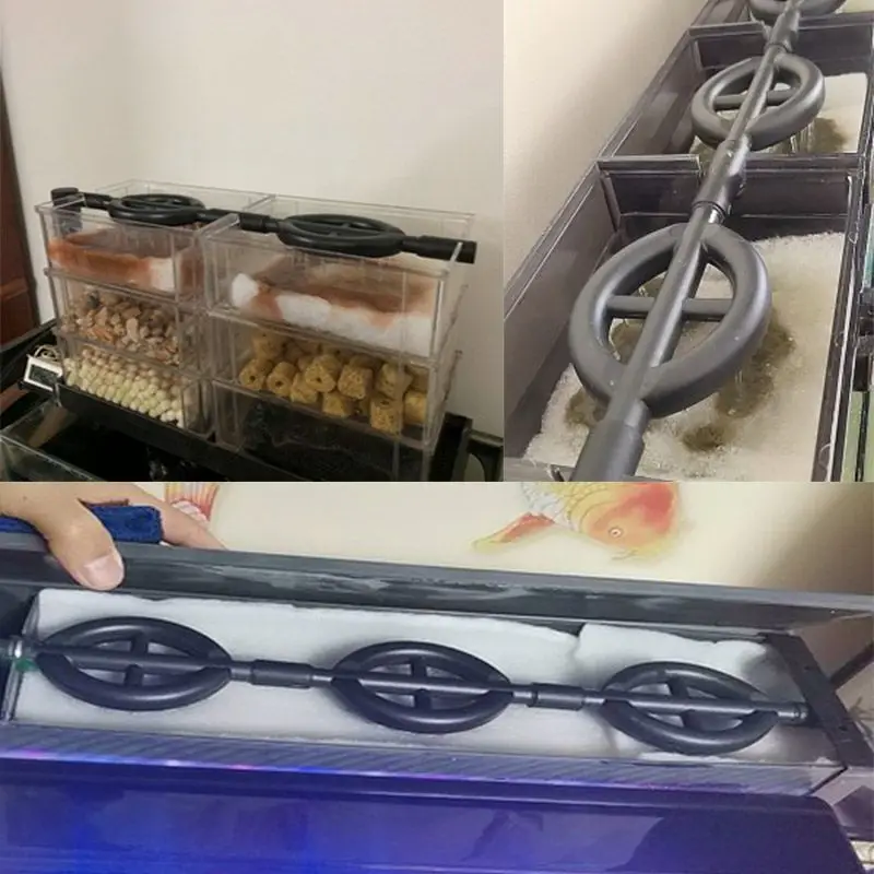 Filtr akwariowy deszcz Bar DIY Fish Tank rura deszczowa cykl wodny napowietrzanie kroplówki pierścień do włosów rury opryskiwacz odpływ rury Spray