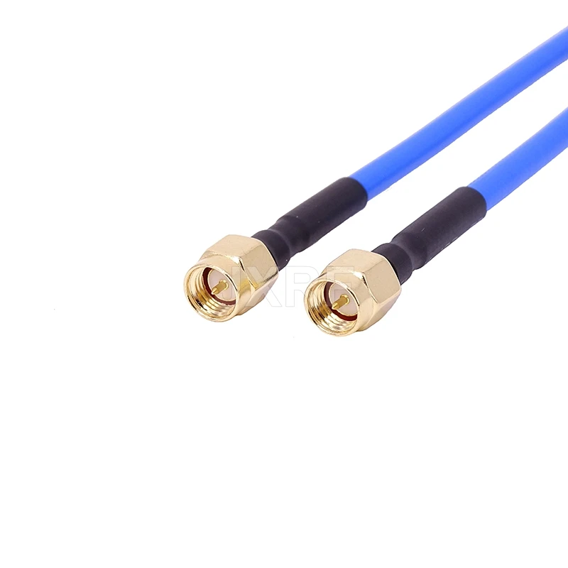 JXRF SMA 수 암-SMA 수 플러그 잭 커넥터, RG-402 세미 플렉시블 동축 케이블, RG402, 0.141 인치, 50ohm, 블루