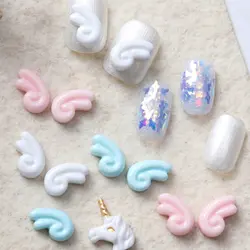 10Pcs Romantic Nail Art Acrylic Decoration Unicorn/Crystal Heart Nail 3D Charms Manicure Accessories