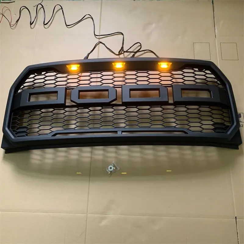 Modified For Ford F150 Grill Raptor Style For F-150 2015 2016 2017 Racing Grills Front Bumper Grilles Grill Mesh