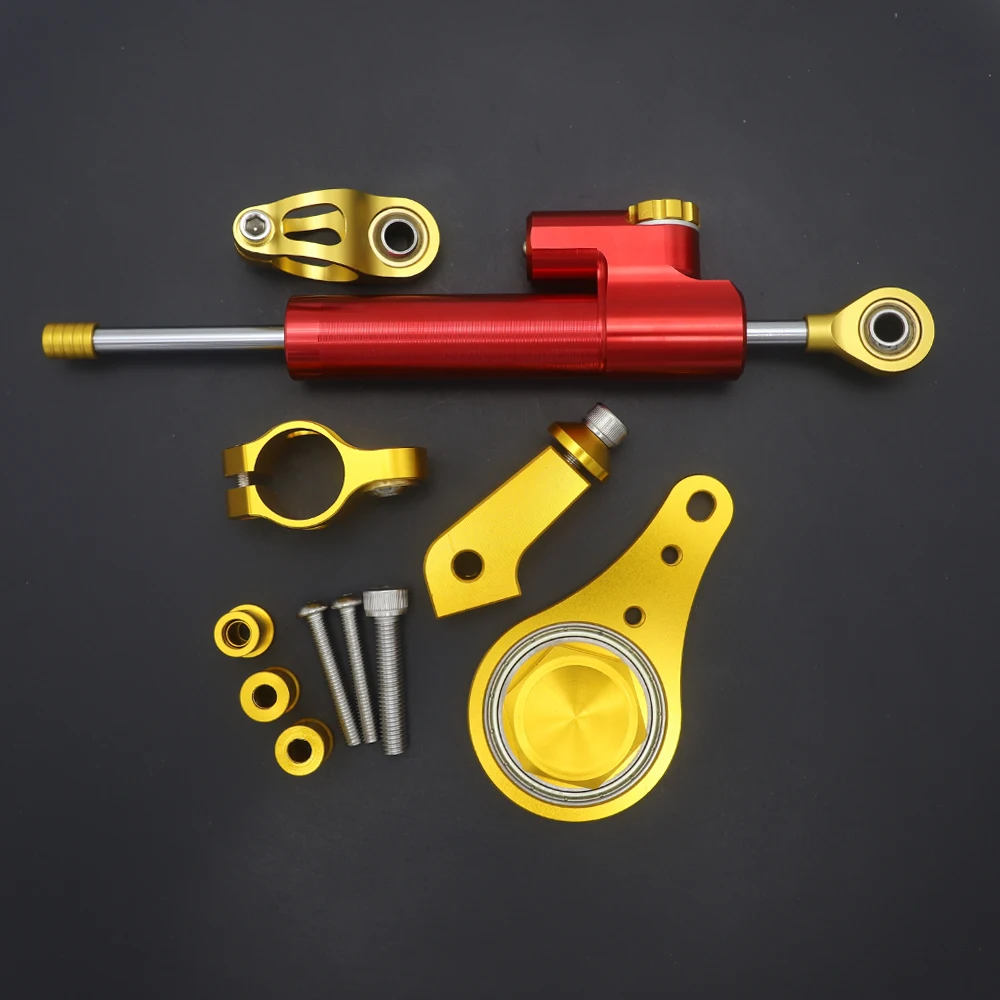 Artudatech Motorfiets Stuurdemper Stabilizer met Beugel Ondersteuning Voor Kawasaki ZX6R 636 2005 2006 Accessoires