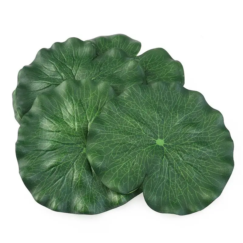 

17 CM Garden Home Decor Artificial Flower Lotus Leaf EVA Material Fish Tank Water Pool Decorations Green Plant