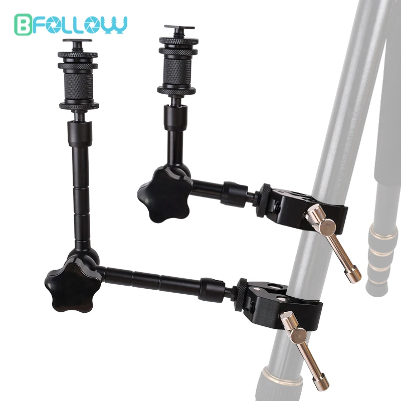 BFOLLOW Magic Arm 7 inch 11 inch Clamp Wall Mount Articulated Friction Bracket for Camera Monitor Webcam Camcorder Video Studio