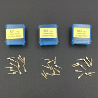 12pcs Dental Gold Plated Screw Post S1 S2 S3 L1 L2 Stainless Steel Dental Screw Posts M1 M2 M3 Single Package Dental Materials