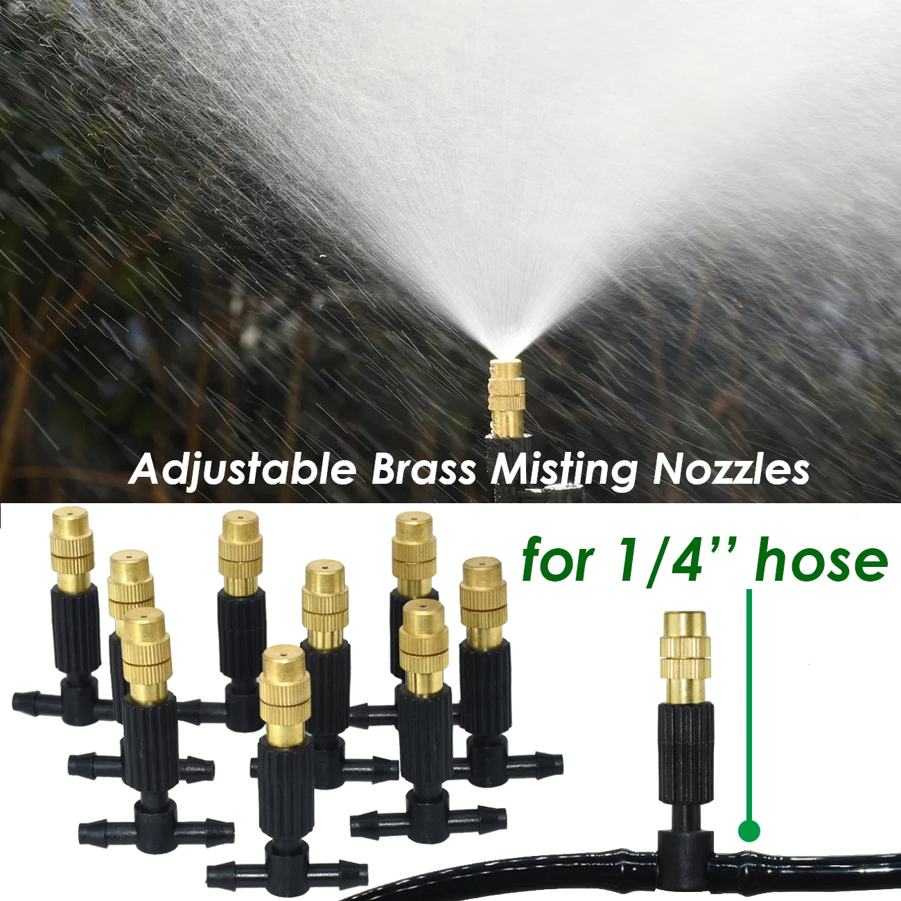 KESLA 5M-30M Gartenbewässerung Outdoor Beschlagen Kühlsystem Bewässerung 1/4'' Messing Zerstäuberdüsen 4/7mm Schlauch Terrasse Gewächshaus – Detail 4