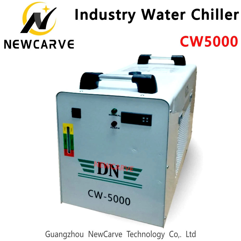 

Water Cooling CW5000 Industry Chiller For CO2 Laser Machine Cooling 80W 100W Laser Tube NEWCARVE