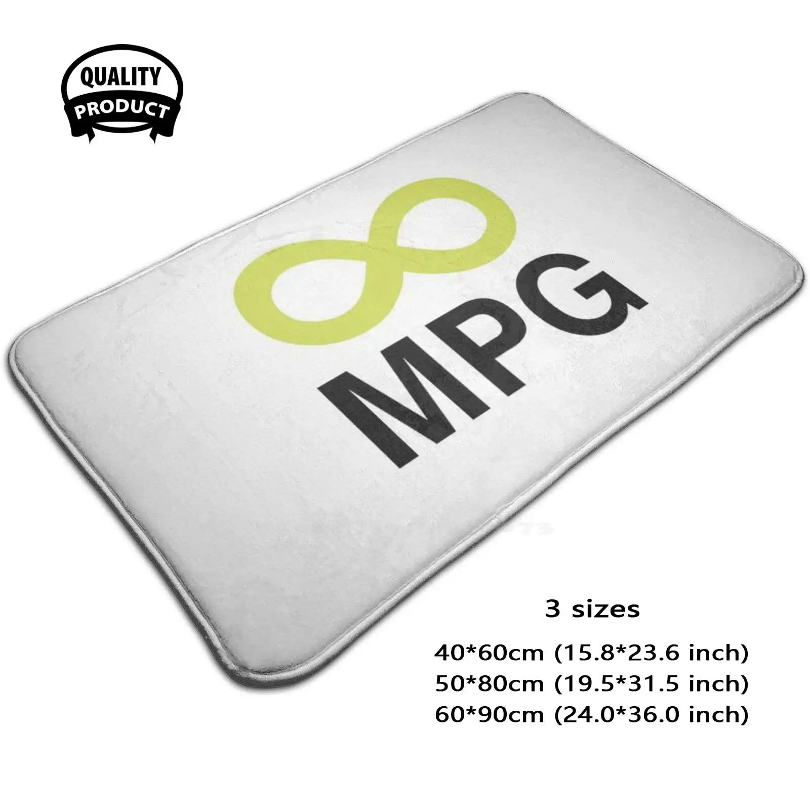 Infinite Mpg Electric Vehicle Addict Zero Emission Soft Cushion Home Carpet Door Mat Car Rug Ev Zero Emission Drive Electric