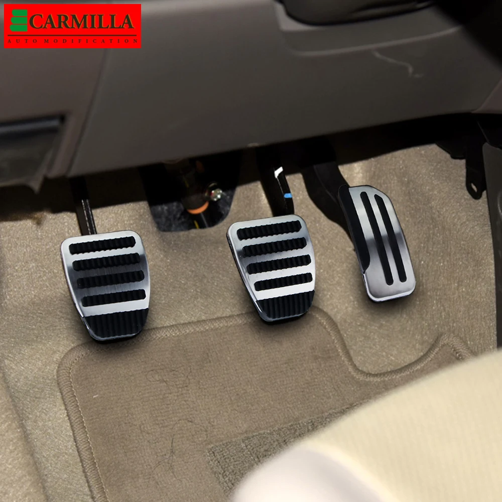 Carmilla AT MT Car Pedals for Nissan Sunny Versa Note 2014 2015 2016 2017 Auto Gas Brake Pedal Protection Cover