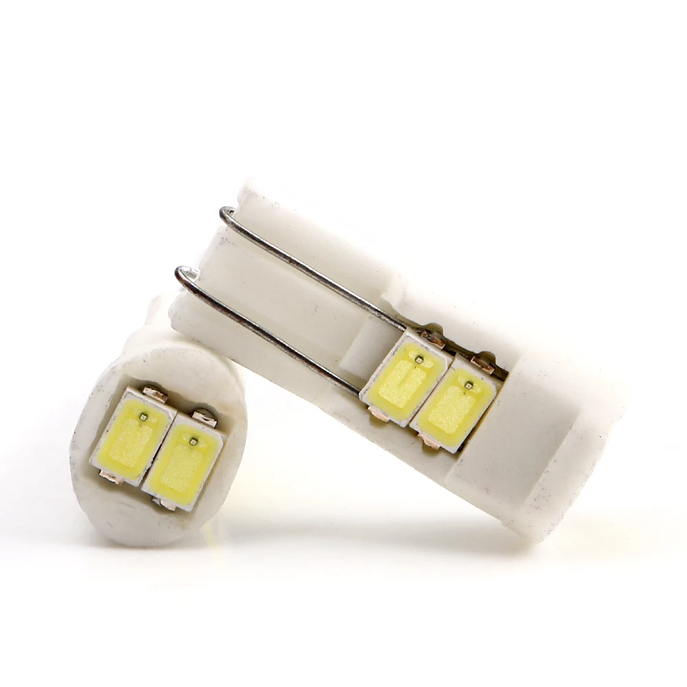 500PCS/Lot T10 194 168 5730 6 SMD 6LED Ceramic Auto Led License Plate Light Car Door Led Reverse Lens Bulbs White