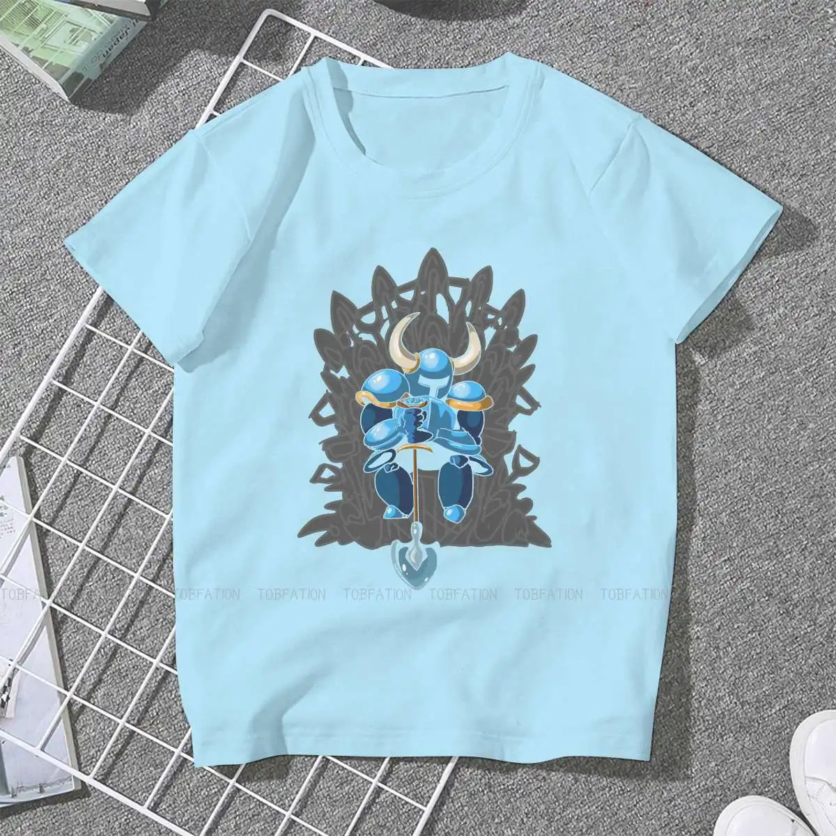 Thrones O Neck TShirt Shovel Knight Fabric Basic T Shirt Woman Tops 5XL Fluffy