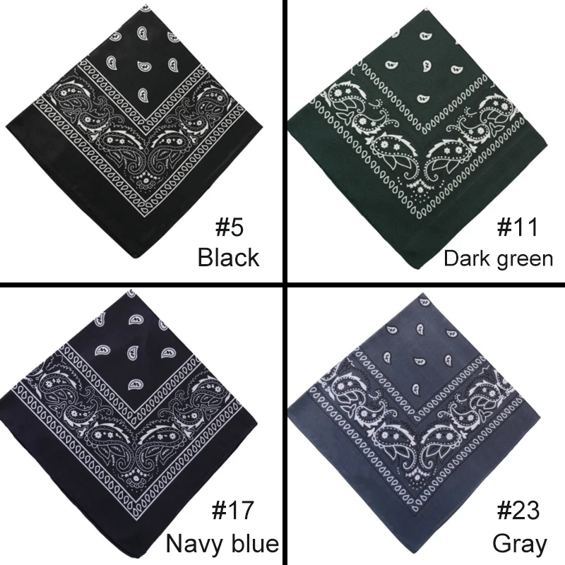 17KM Mode Frauen Bandana Schal Mädchen Kinder Punk Quadrat Bandanas Headwear Böhmischen Kopf Schal Stirnbänder Haar Zubehör