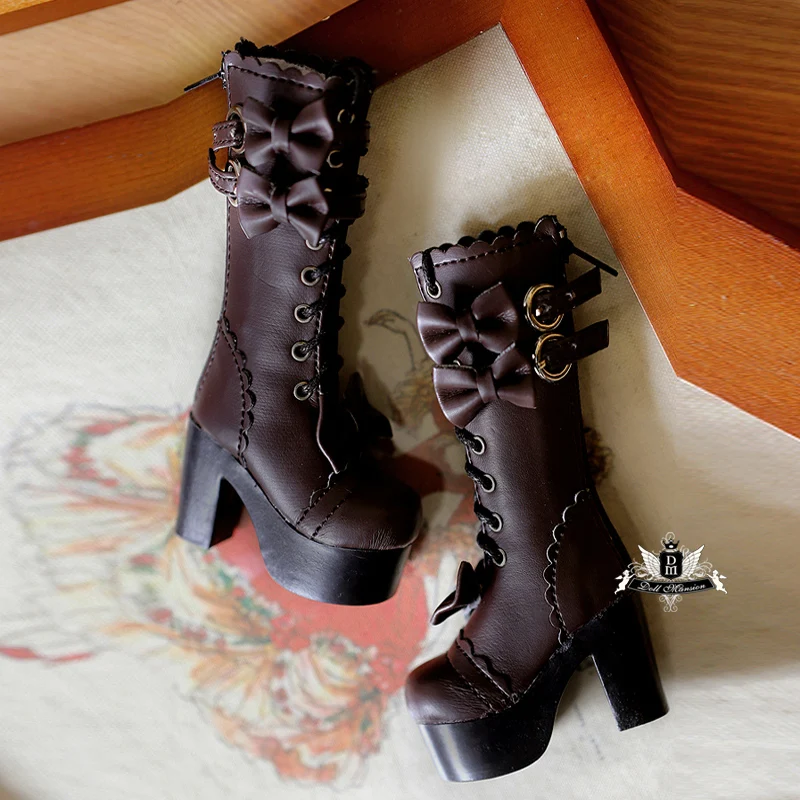 1/4 MSD 1/3 SD BJD Shoes Bow High heel boots Supper Dollfie DREAM DK DOD Dollmore SOOM Luts AOD DZ MID AF