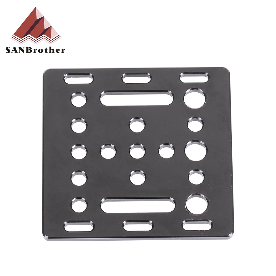 

3D Printer Part Opensource V Slot Gantry Plate 20mm Black Sand Blasting 65.5mmx65.5mmx3mm