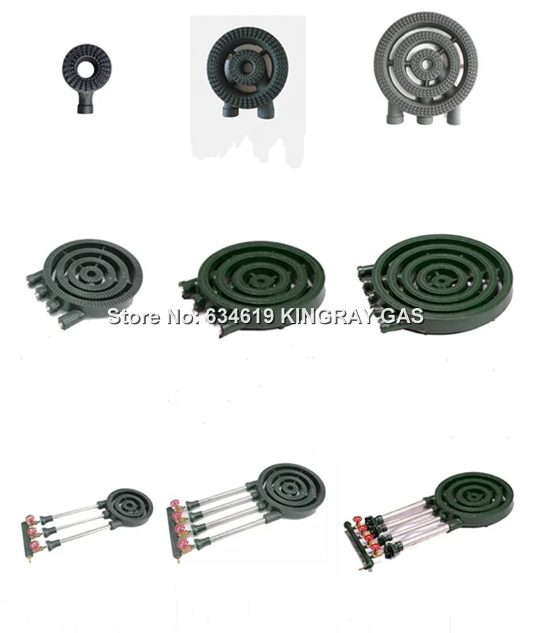 3 Rings LPG / NG Cast Iron Food Oven Gas Burner Restaurant Household Cooking Burner Kitchen Built-In Burner Part