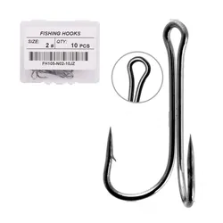 10pcs/box Double Fishing Hook Fly Tying Double Frog Hook Bass Weedless Fishing Asist Hooks Fishhook for Soft Lure Jig Head