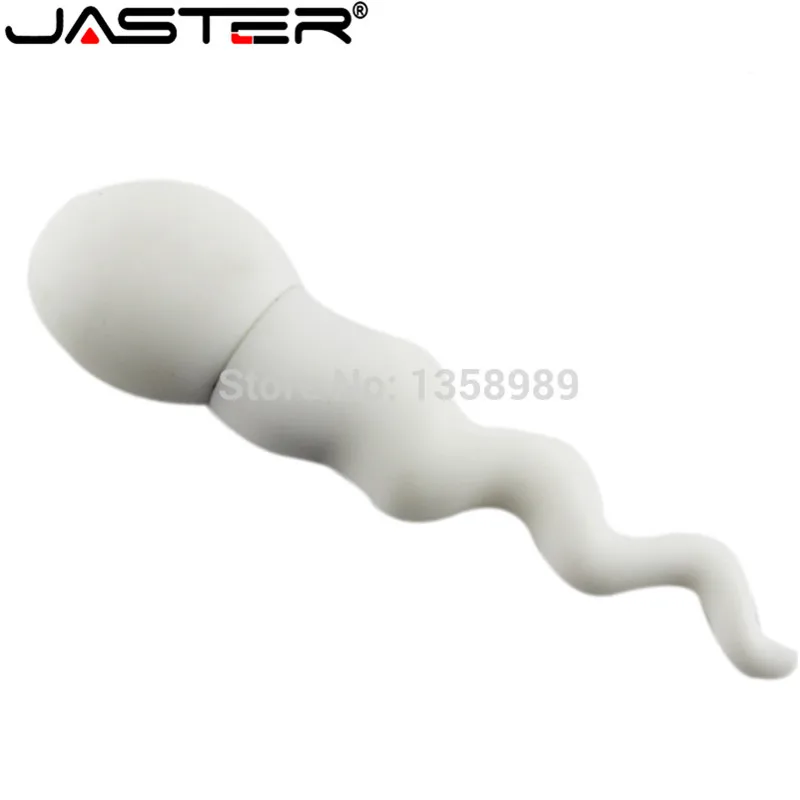 JASTER-Clé USB 2.0 en forme de spermatozoïde blanc, disque de mémoire, nouvelle vie, mignonne, haute vitesse