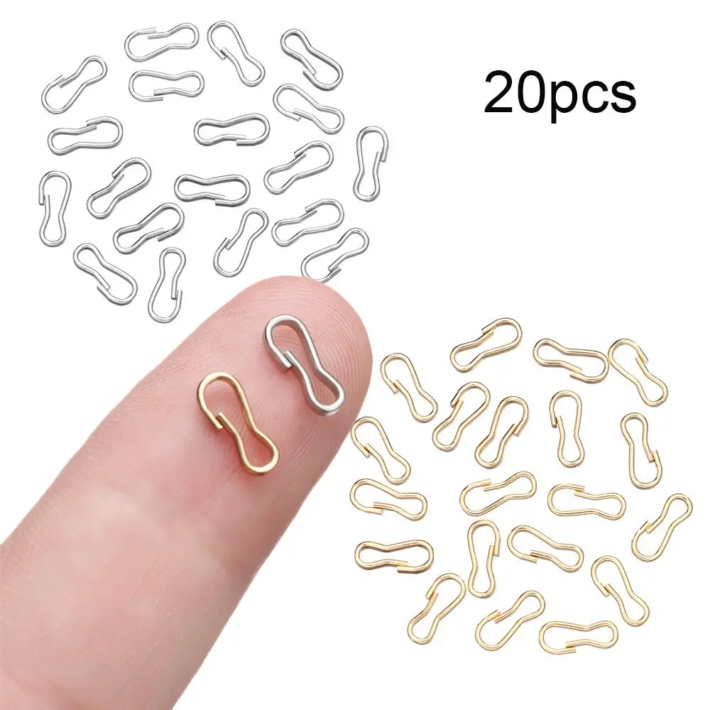 20 sztuk 9mm klamra dla lalek brelok do kluczy klipsy lalki dla dzieci łączenie metalowych Mini torba dla lalek klamry łańcuszkowe akcesoria lalki akcesoria do szycia