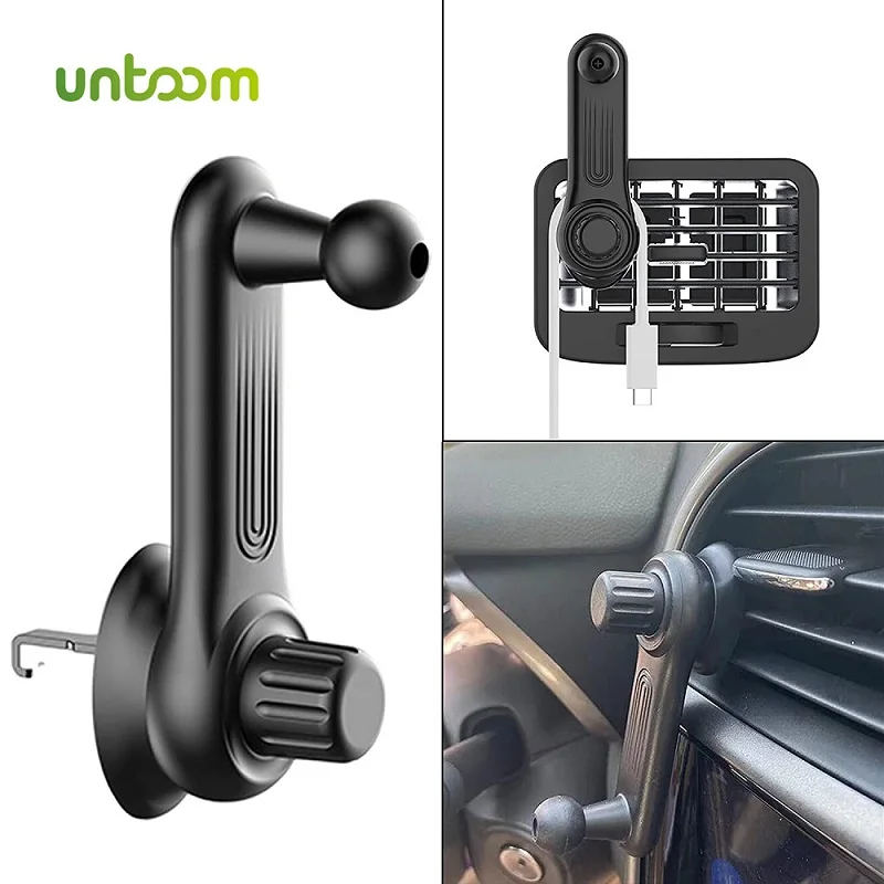

Untoom Universal Car Air Vent Clip Mount 17mm Ball Head for Car Phone Holder Stand Extension Arm Air Outlets Hook Clip Bracket