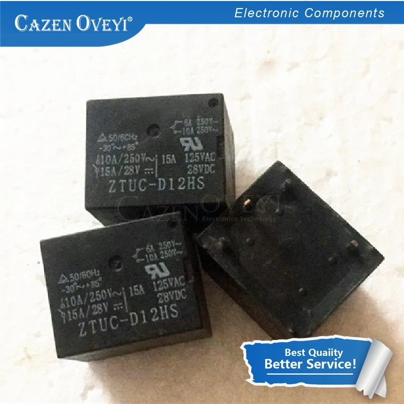 1pcs/lot Relay ZTUC-D12HS 12V 22F 5 10A250VAC 15A125V In Stock