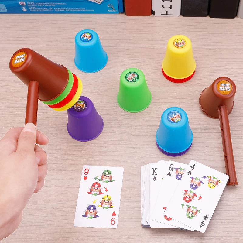 Brain Power Battle Hamster Folding Cup Table Game Children's Gift Parent-child Interaction Early Education Educational Toy