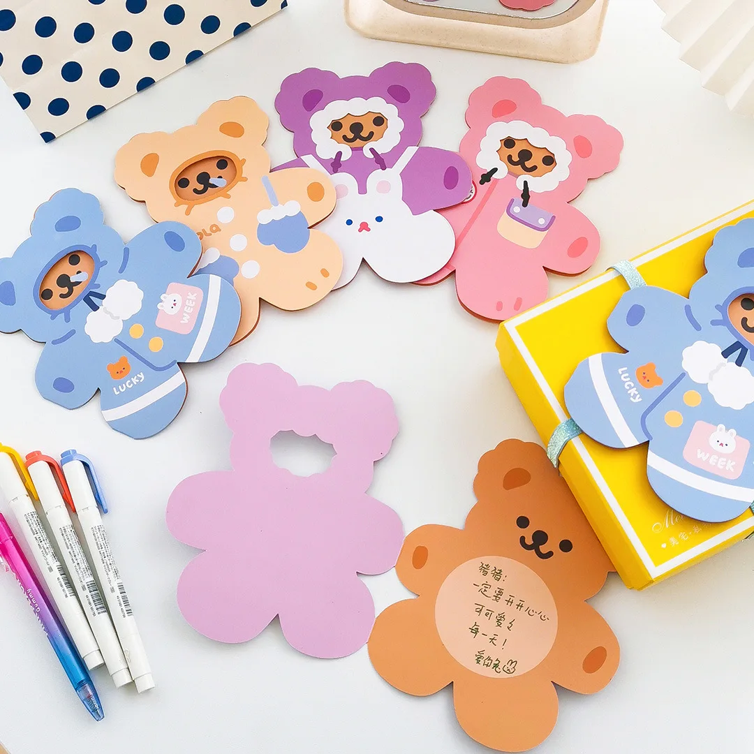 Girl Heart Bear Cards Three-dimensional Creative Birthday Card The Lovely Card Stationery Paper  Bts Lomo Cards  Letter Paper