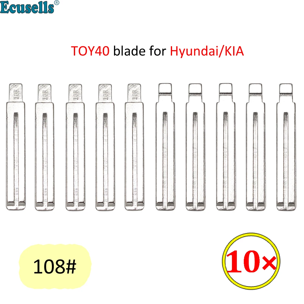 

Ecusells 10Pcs/Lot Flip Blank Key Blade TOY40 108# For Kia Spotage RIO K2 K3 K5 For Hyundai I30 IX35 Elantra for KD/VVDI Remote