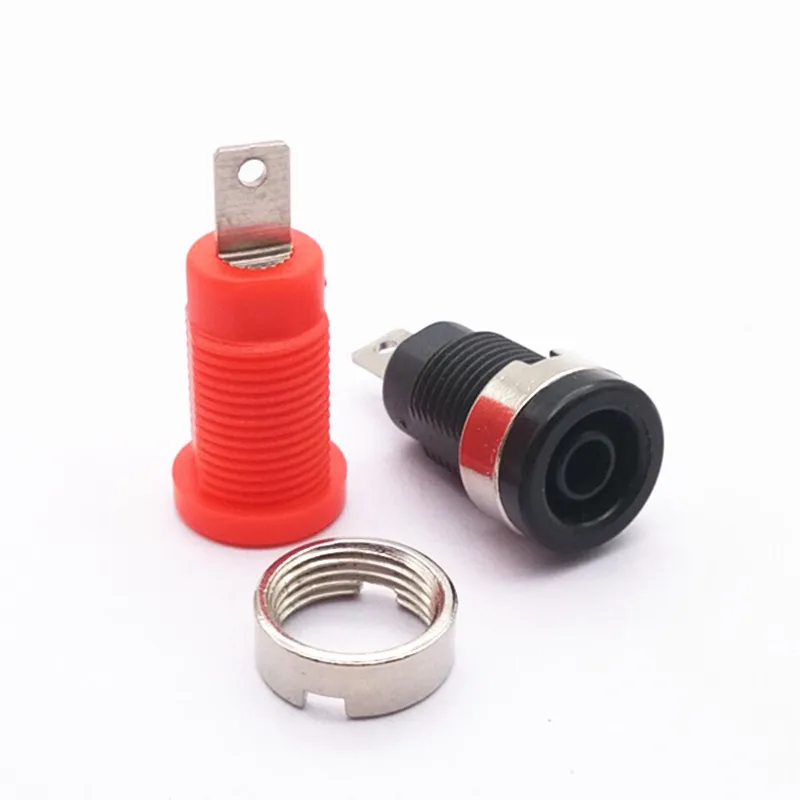 4Mm Chuối Ổ Cắm Điện Áp Cao An Toàn Loại Liên Kết Bài Adapter Cho Âm Thanh Loa Khuếch Đại Đầu Kết Nối Vỏ Nhựa