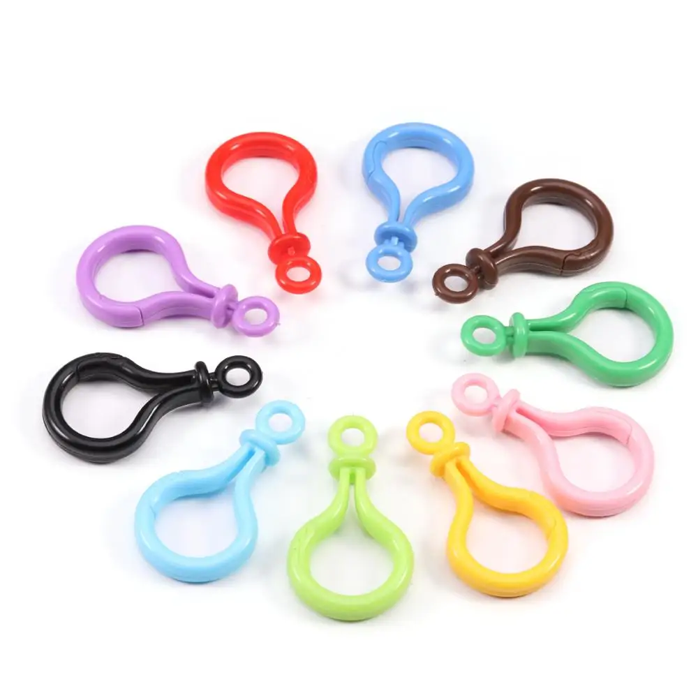 5pcs/Lot 5.7x3cm Key Ring 10 Colors Plastic Lobster Clasp Key Hook DIY Bag Car Keychain Holder For Jewelry Making Wholesale