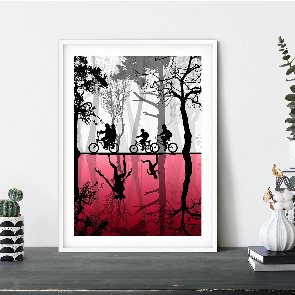 Canvas Painting Stranger Things The Upside Down Posters Wall Art Minimalist TV Show Prints For Living Room Home Decor No Frame