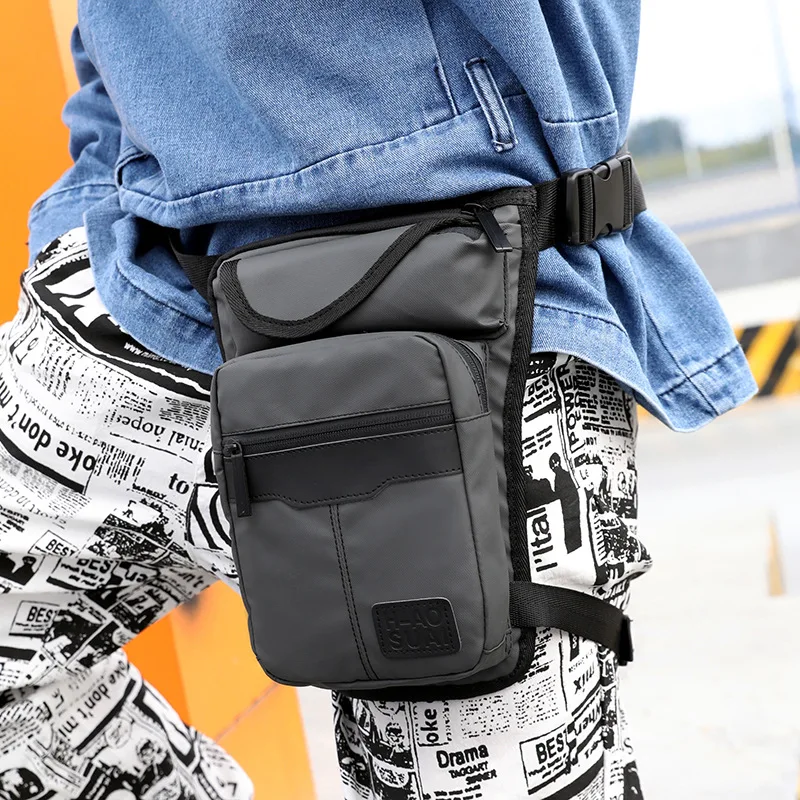 Men Nylon Drop Leg Bag Waist Casual Pack Belt Hip Bum Travel Multipurpose Messenger Shoulder Bags Pouch