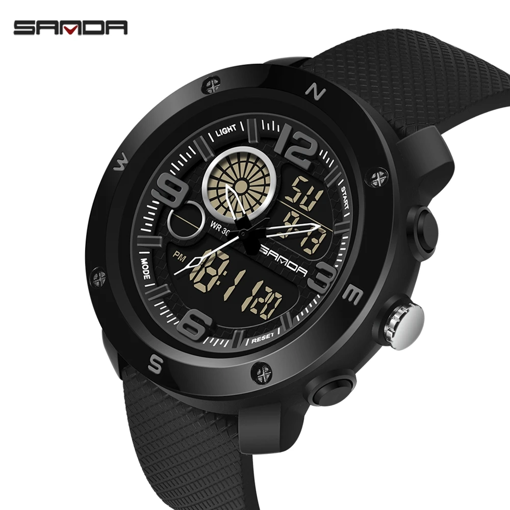 Sanda 762 nuovi orologi sportivi da uomo orologi al quarzo militari di lusso delle migliori marche orologio da uomo impermeabile S Shock Relogio Masculino