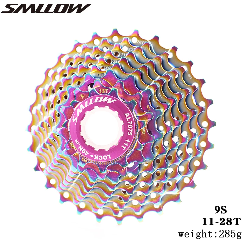 

SMLLOW COLORFUL 9 Speed 9s Cassette 11-23T Freewheel Road Bike Parts 18S 27S Speed Sprocket for parts Sora 3300 3500 R3000