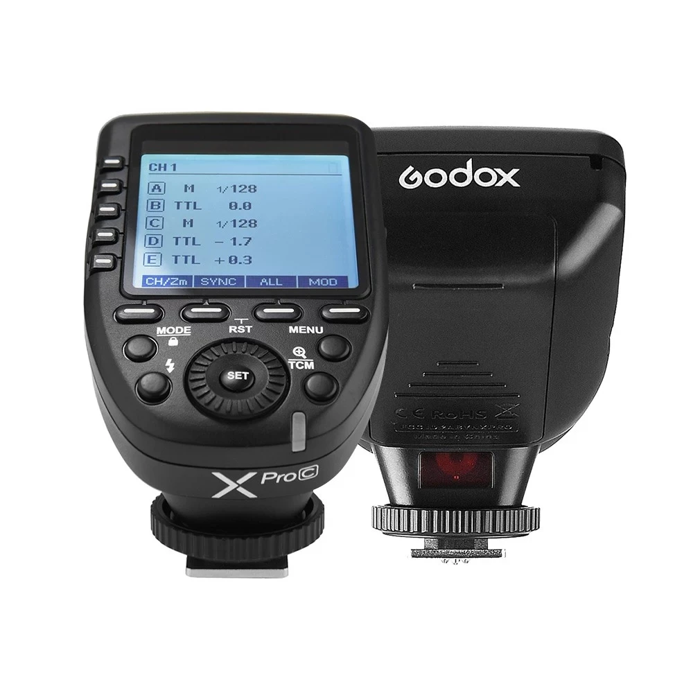 

Godox XproC E-TTL Flash Trigger Transmitter 2.4G Wireless X System 32 Channels 16 Groups Support TTL Autoflash 1/8000s HSS