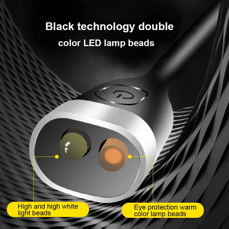 USB Charging LED Neck Hung Light Hands-Free Rechargeable Night Reading Lamp  3 Levels Brightness Hanging Neck Book Light