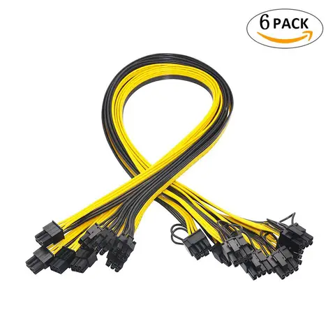 6 Pack PCI-e to 8 Pin GPU Power Cables Ninth World