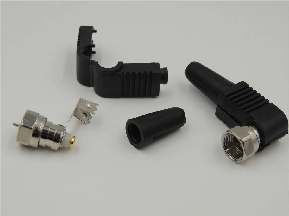 F Type Haakse 90 Graden Male Soldeer Connector