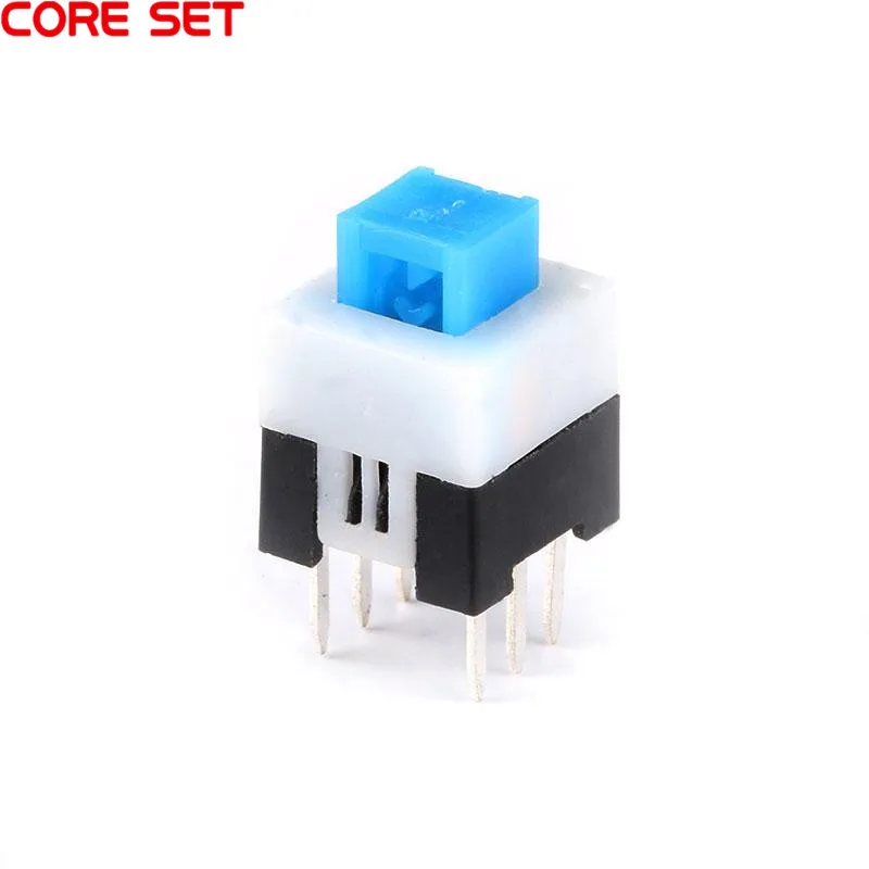 20PCS Self-locking / Unlocking Switch 5.8*5.8MM 7*7MM 8*8MM 8.5*8.5MM 6 Pin DPDT Mini Push Button Flat 7X7mm Micro Switch Kit