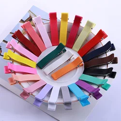 20pcs Colorful Fabric Hairpin Base 3.5cm 5cm Hair Clip Settings Diy Handmade Girls Bow Hairpins Accessories For Jewelry Findings