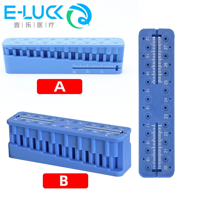 Dental Endo Measuring Ruler Plastic Endodontic Block Files Cleaning Holder Dentist Accessory Tools