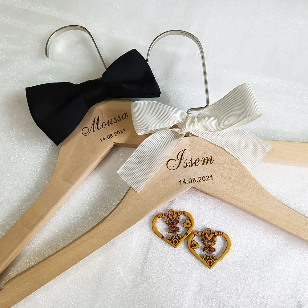 

Personalized Custom Wedding Dress Hangers, Bridesmaid Hangers, Bride and Groom Dress Hangers, Wedding Hangers with Names