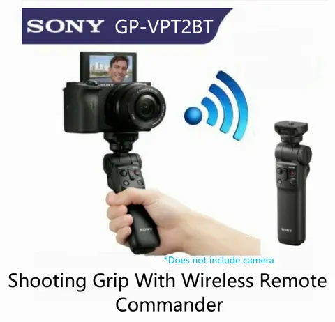 소니 GP-VPT2BT 다기능 촬영 핸들, 무선 원격 커맨더 삼각대, 소니 A9, A9M2, A7R4, A7R3, A6600, A6400, RX100M7