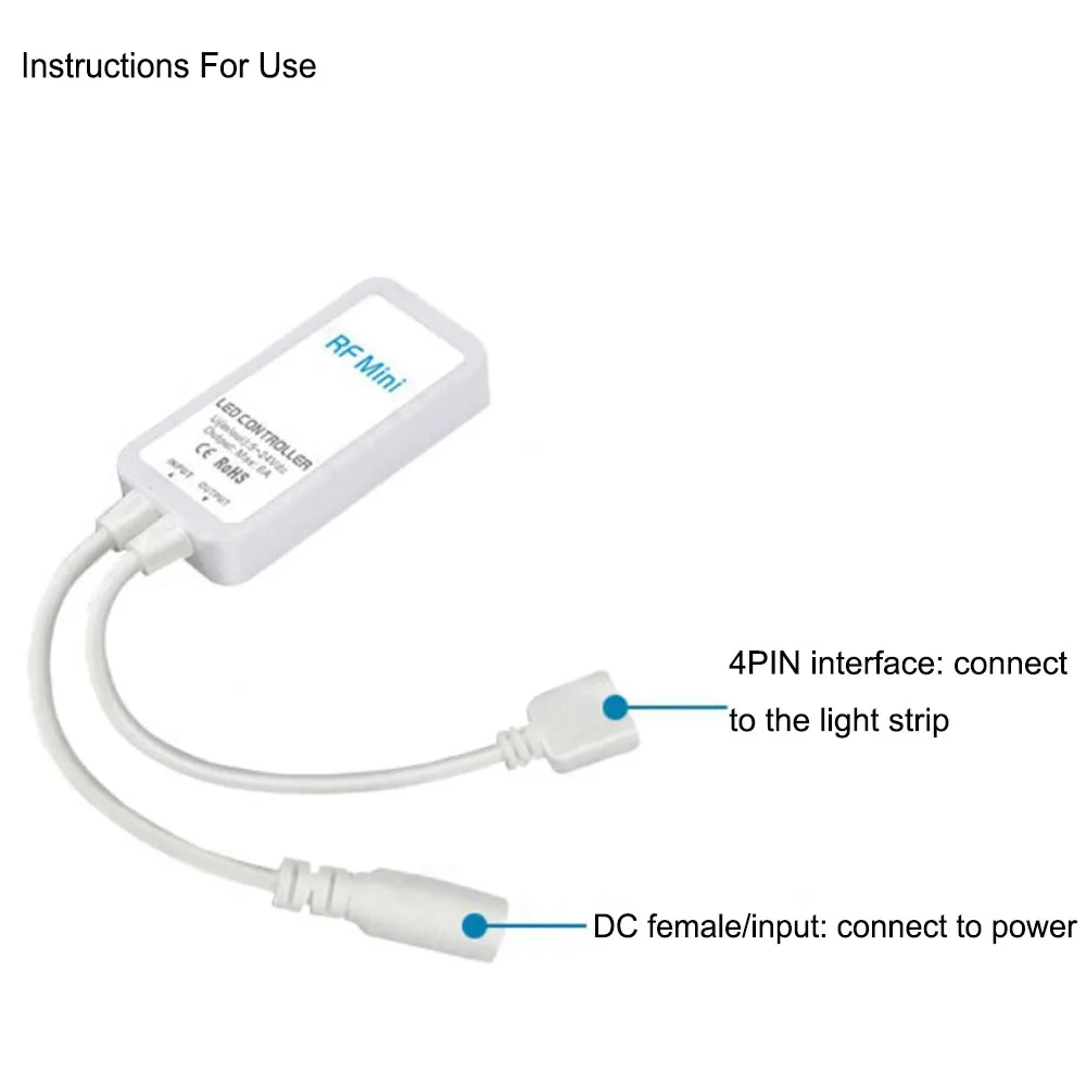 DC5-24V Led Controller Mini Rf Wireless Touch Remote Voor Enkele Kleur/Dual Wit/Rgb/Rgbw/Rgbcct led Strip Controle